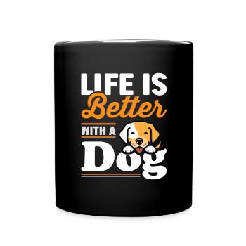dog owner dog dog owner dog lovers walker - Full Colour Mug - black - Front