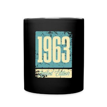 1963 Born Birthday Year of birth - Full Colour Mug - black - Front