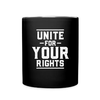 Human Rights Politics Freedom Demonstrating - Full Colour Mug - black - Front