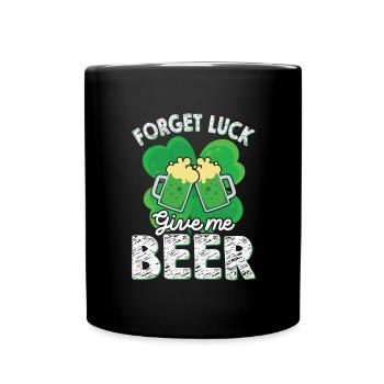 Happy Saint Patrick's Day Rainbow Gold Leprechaun - Full Colour Mug - black - Front