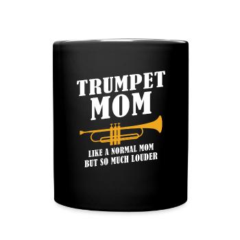 Trompette Jouant de la Mère Trompette Maman - Mug uni - noir - Devant