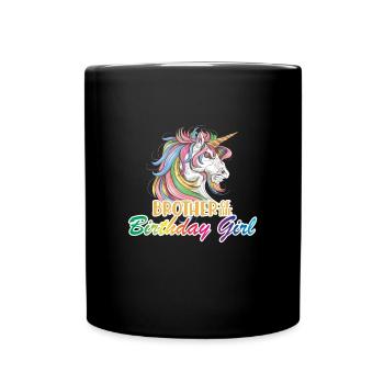 Frère de la fille d’anniversaire Bruder - Mug uni - noir - Devant