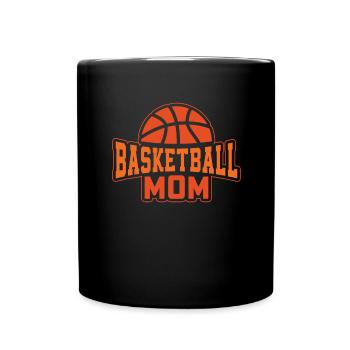 Basketball Mama BBall Dribbling Sport Mom - Full Colour Mug - black - Front