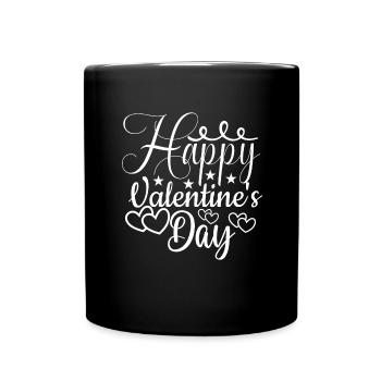 Saint-Valentin Love Hearts Couple Relation petite amie - Mug uni - noir - Devant
