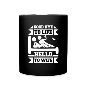 Crazy Wife Husband Gift Funny - Full Colour Mug - black - Front