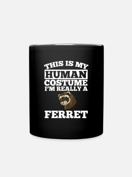 Frettchen - Tasse einfarbig - Schwarz