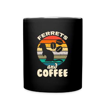 Frettchen - Tasse einfarbig - Schwarz - Vorne
