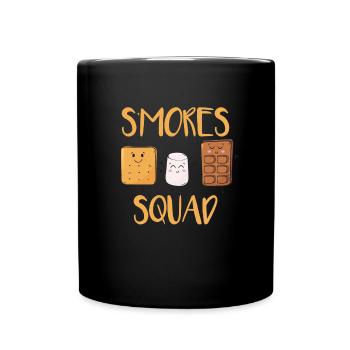 S'mores Squad Marshmallow Camping Camping Fire Smo - Tasse einfarbig - Schwarz - Vorne