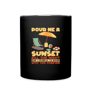 Pour Me A Sunset Beach Holiday - Mug uni - noir - Devant