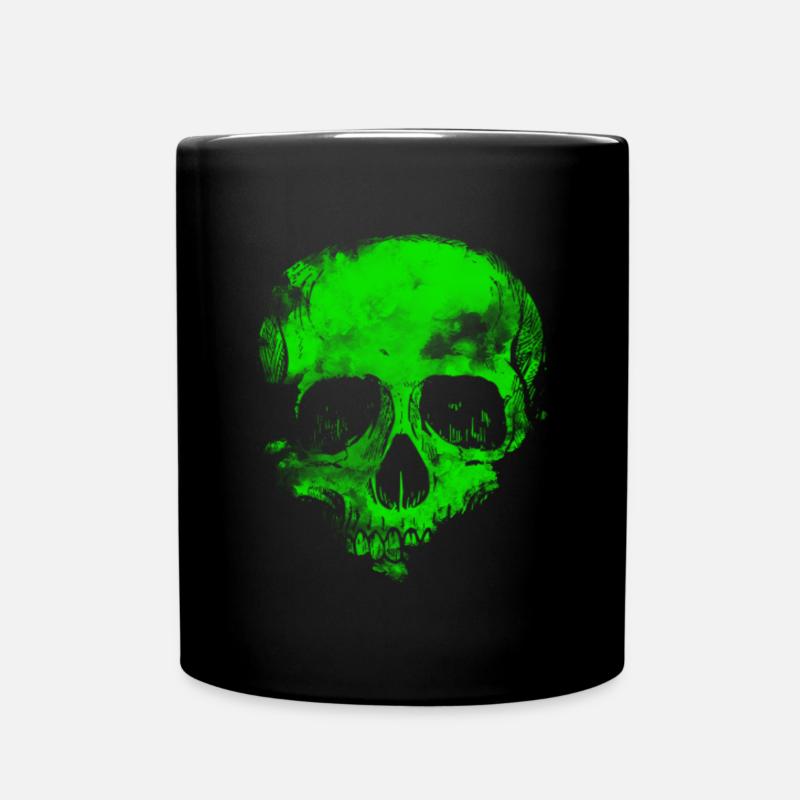 Crâne vert - Mug uni - noir