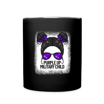 Violet jusqu’à l’enfant militaire Lwenzahn chaotique Br - Mug uni - noir - Devant