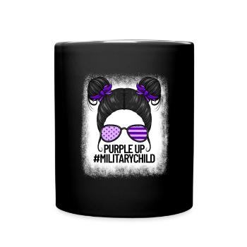 Lila up #militarychild M dchen Milit r Kindlila up - Full Colour Mug - black - Front