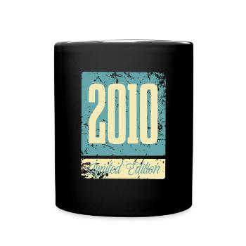 2010 Born Birthday Year of birth - Full Colour Mug - black - Front