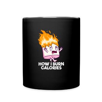 Comment brûler des calories guimauve Exercice S - Mug uni - noir - Devant