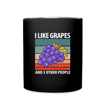 Raisins Raisins Vin Cadeau - Mug uni - noir - Devant