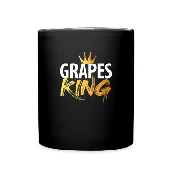 Traube Trauben Wein Geschenk - Tasse einfarbig - Schwarz - Vorne