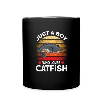 Catfish Fish Fishing Gift - Full Colour Mug - black - Front