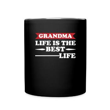 Grandma Pensioner Grandma Grandson Granddaughter Grandma - Full Colour Mug - black - Front
