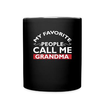 Grandma Pensioner Grandma Grandson Granddaughter Grandma - Full Colour Mug - black - Front