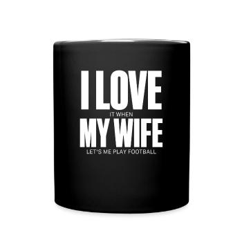Football - Tasse einfarbig - Schwarz - Vorne