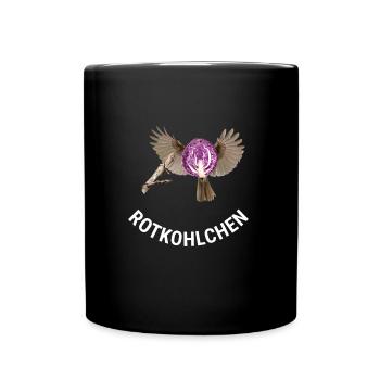 Rotkohlchen Meme Vogel Rotkelhlchen - Tasse einfarbig - Schwarz - Vorne