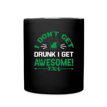 Frohen Saint Patricks Day Regenbogen Gold Kobold - Tasse einfarbig - Schwarz - Vorne