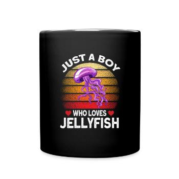 Juste un garçon qui aime les méduses - Mug uni - noir - Devant