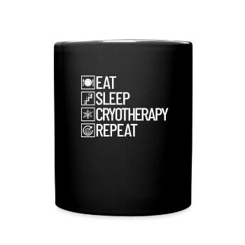 Schlafe Kryotherapie wiederholen Sie die Kaltthera - Tasse einfarbig - Schwarz - Vorne