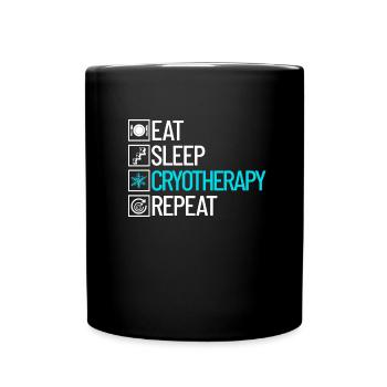 Schlafe Kryotherapie wiederholen Sie die Kaltthera - Tasse einfarbig - Schwarz - Vorne