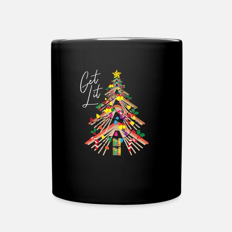 Holen Sie sich beleuchtetes Buch Weihnachtsbaumbuc - Tasse einfarbig - Schwarz