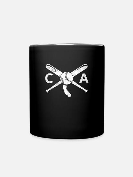 California Baseball Love Ca Baseball Kalifornien C - Tasse einfarbig - Schwarz