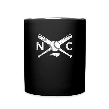 North Carolina Baseball NC Baseball North Carolina - Tasse einfarbig - Schwarz - Vorne