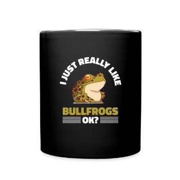 Bullfrog Frog Gift - Full Colour Mug - black - Front