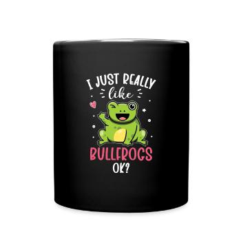 Bullfrog Frog Gift - Full Colour Mug - black - Front