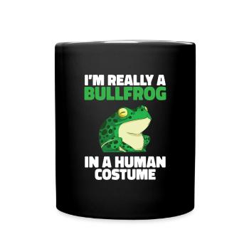 Bullfrog Frog Gift - Full Colour Mug - black - Front