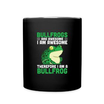 Bullfrog Frog Gift - Full Colour Mug - black - Front