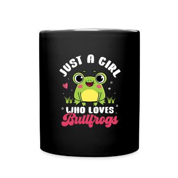 Bullfrog Frog Gift - Full Colour Mug - black - Front