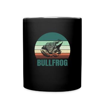 Bullfrog Frog Gift - Full Colour Mug - black - Front