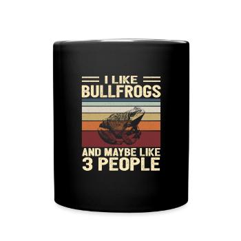 Bullfrog Frog Gift - Full Colour Mug - black - Front