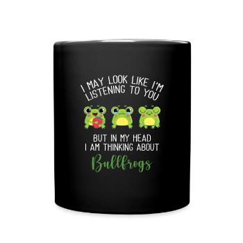 Bullfrog Frog Gift - Full Colour Mug - black - Front