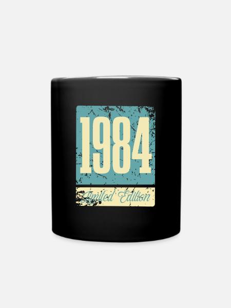 1984 Geboren Geburtstag Geburtsjahr - Tasse einfarbig - Schwarz