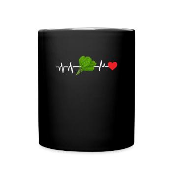 Spinat - Tasse einfarbig - Schwarz - Vorne