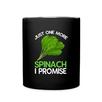 Spinat - Tasse einfarbig - Schwarz - Vorne