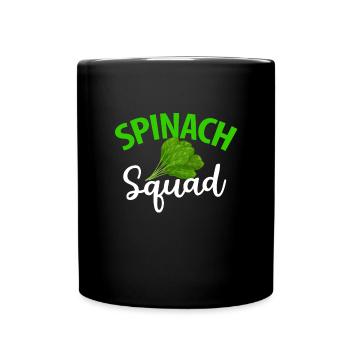 Spinat - Tasse einfarbig - Schwarz - Vorne