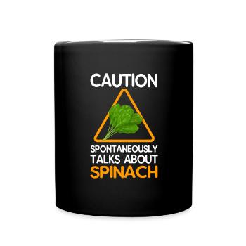Spinat - Tasse einfarbig - Schwarz - Vorne