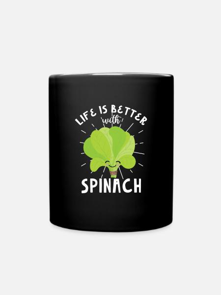 Spinat - Tasse einfarbig - Schwarz