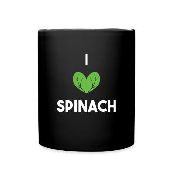 Spinat - Tasse einfarbig - Schwarz - Vorne