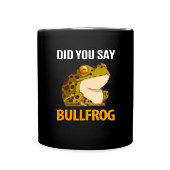 Bullfrog Frog Gift - Full Colour Mug - black - Front