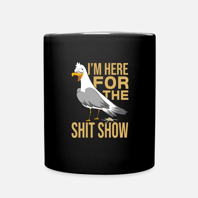 Seemöwe - Tasse einfarbig - Schwarz