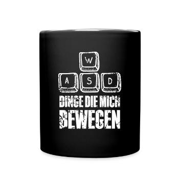 Pc Gamer Gaming WASD - Tasse einfarbig - Schwarz - Vorne